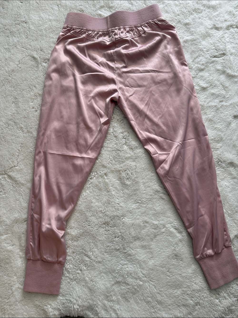 Pink satin joggers - Picture 3 of 4